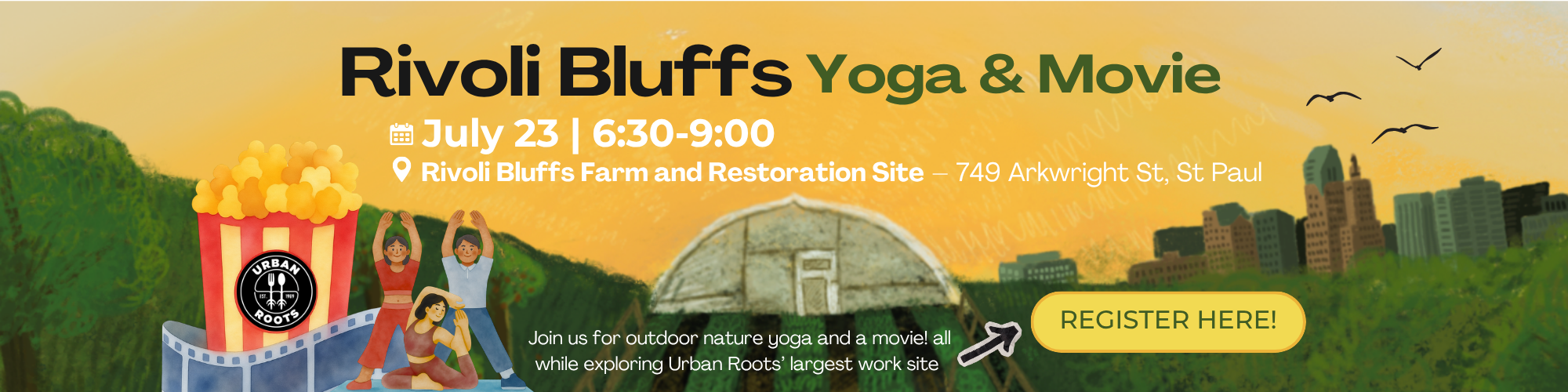 Rivoli Bluffs Yoga & Movie home banner